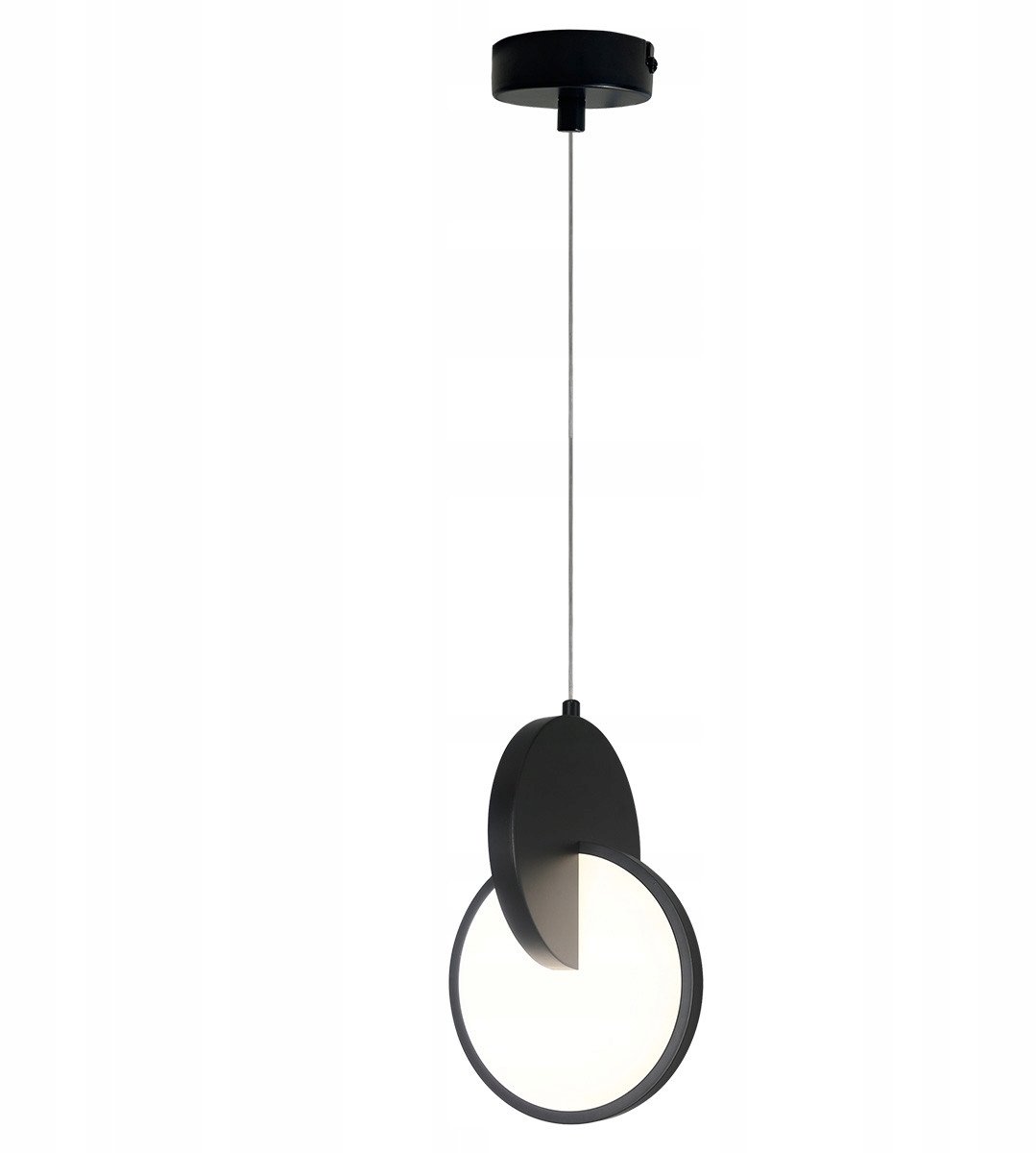 Moderne Zwarte LED Hanglamp Circlo 2 Ringen - Instelbare kleurtemperatuur