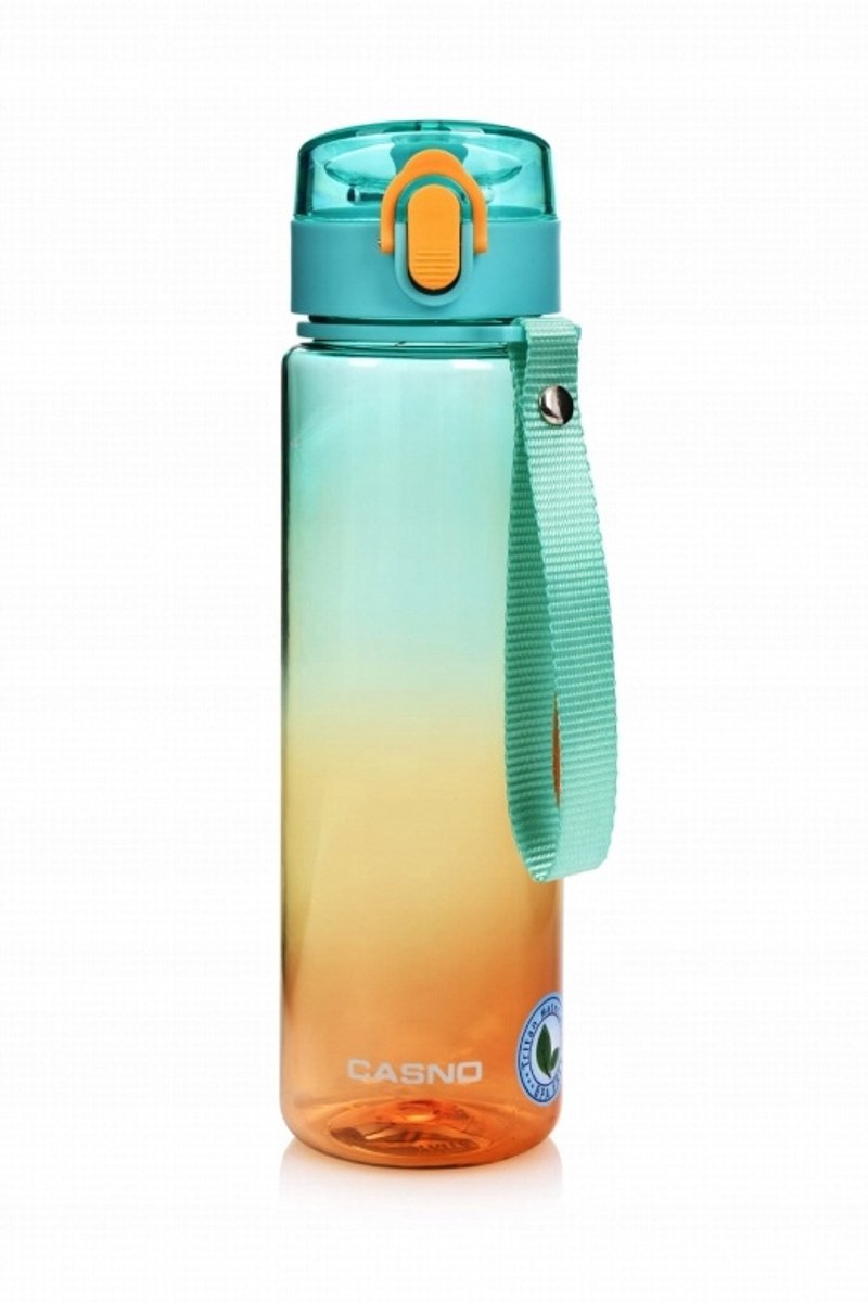 Casno Aura Bidon 560 ml - Tritan, Groen-Oranje