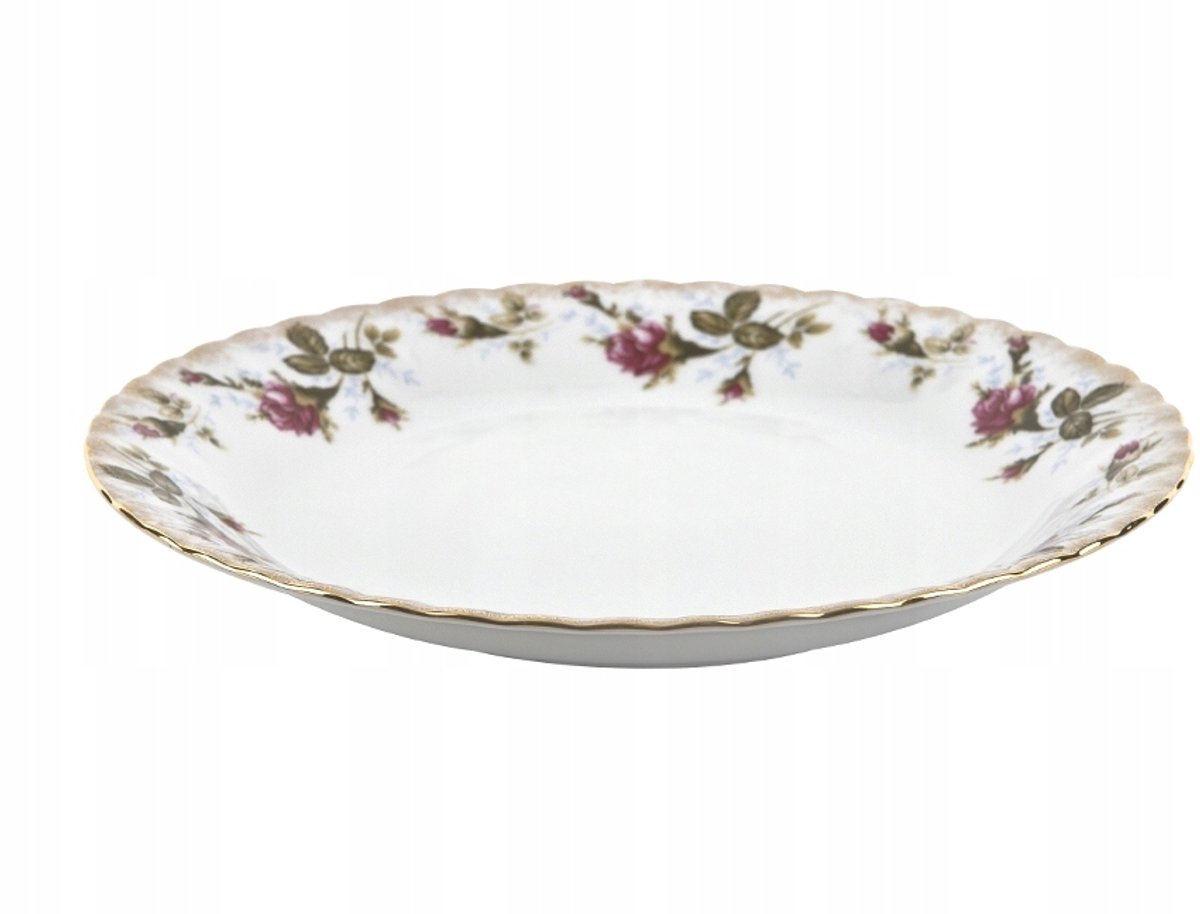 Iwona B013 Platte Schaal 24cm - Porselein met Gouden Rand