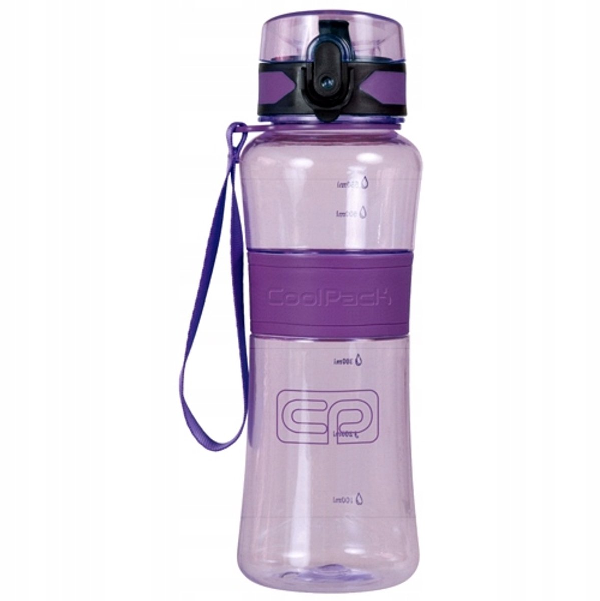 Coolpack Tritan Bidon 550ml - Fles met Lekvrije Sluiting, Paars