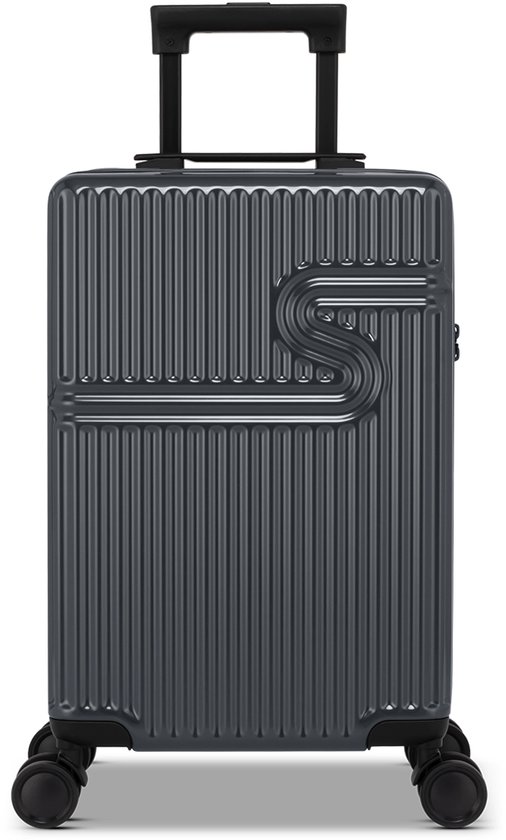 SUITSUIT Handbagage koffer 55x33.5x20 - Handbagage trolley - Lichtgewicht koffer - Reiskoffer - Veilig TSA cijferslot - Signature koffer Charcoal Gray - Grijs