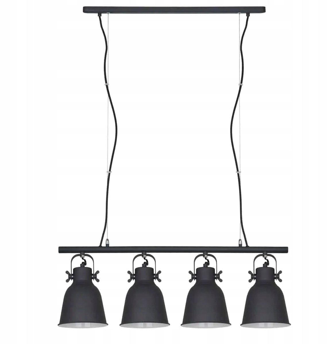 LAVARE Hanglamp Zwart Onderzoek E27 4x40W 85,5cm