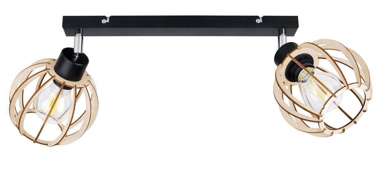Hanglamp Loft Hout E27 2-lichts - Stijlvol en Modern