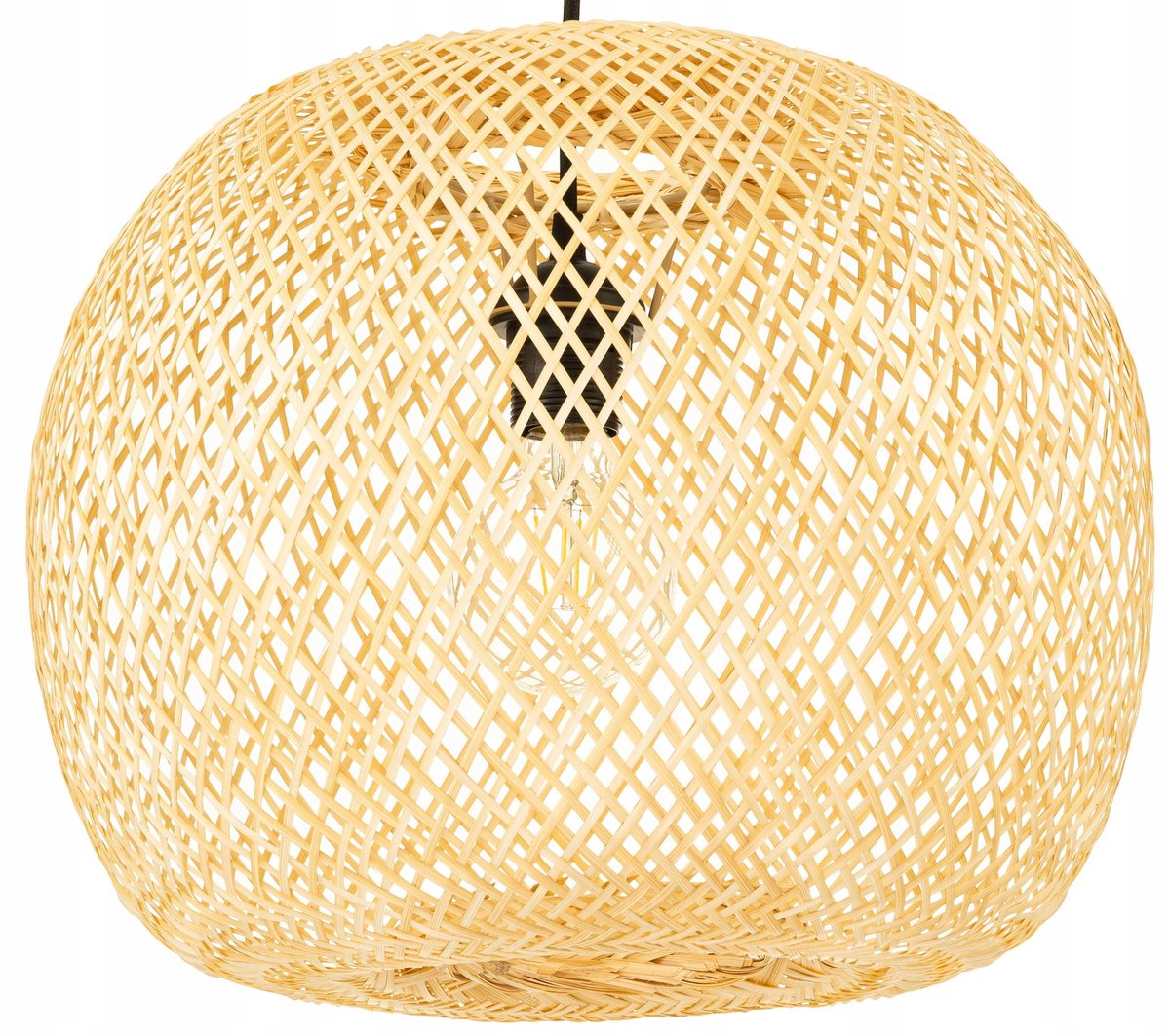 Zwarte Bamboe Hanglamp Boho 40cm - Natuurlijk en Stijlvol