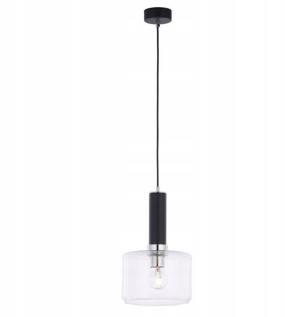 VANES Hanglamp 1-lichts Chroom Transparant Glas E27