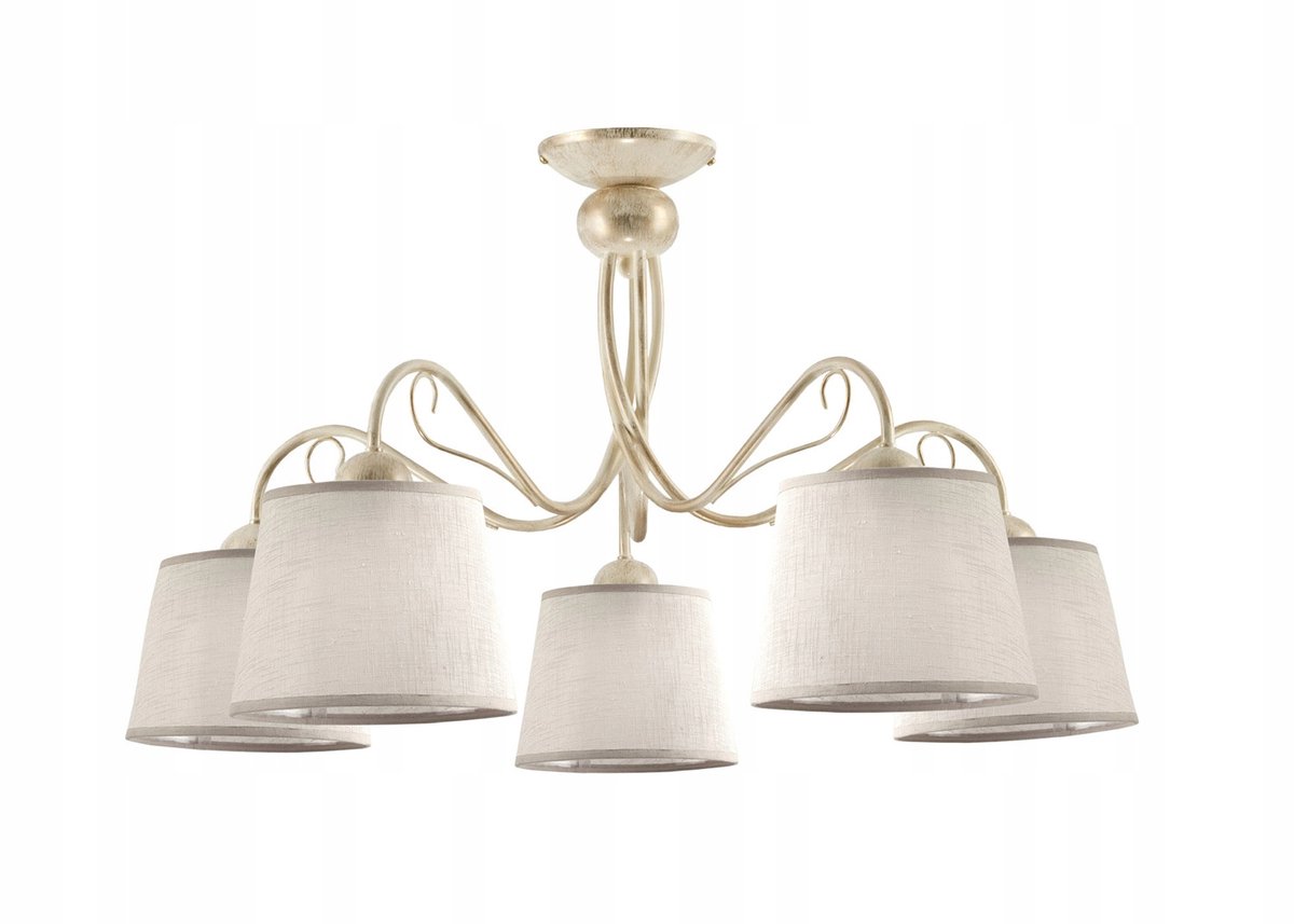 Jupiter Kamelia Hanglamp 5xE27 Wit Metaal 80cm