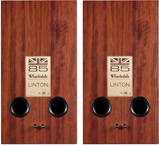 Wharfedale Linton Boekenplank Speakers - Hifi Stereo Set - Luidspreker Boxen - 3-weg Luidspreker - Passieve Speaker - Mahogany van Merkloos — afbeelding 3