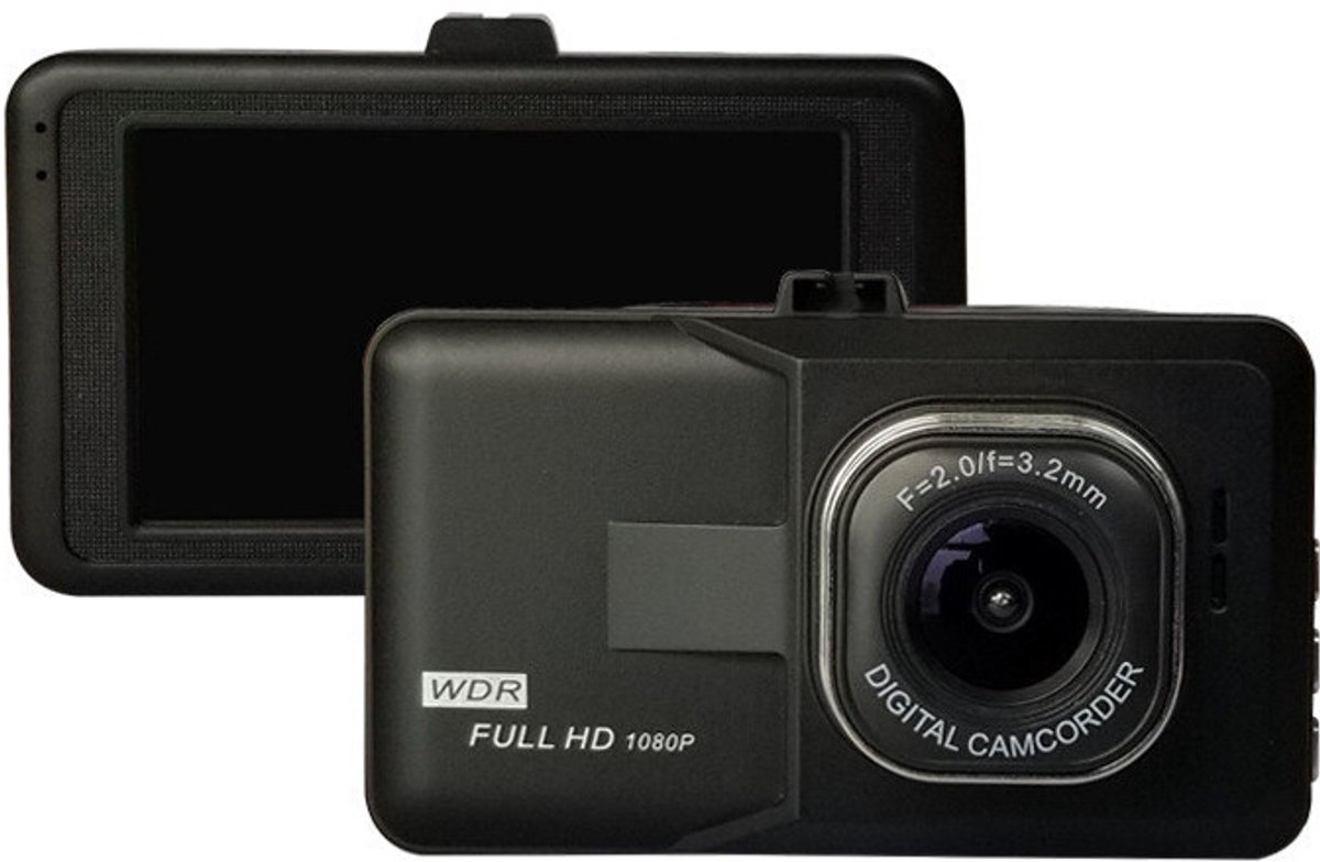 Black King Kong Auto Dash Cam SD 1080P Enkele Lens Zuignap