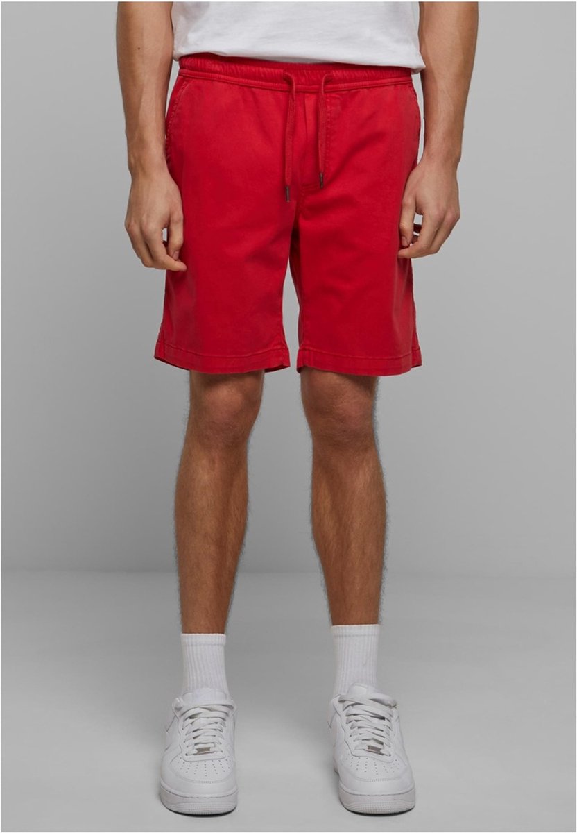 Urban Classics Stretch Twill Joggshorts Korte broek XL Rood