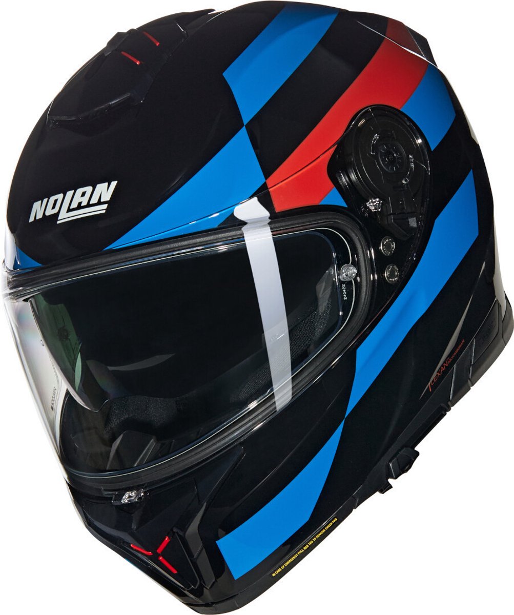 Nolan N80-8 Alfiere 347 Zwart Blauw Rood Glossy Integraalhelm - Helm