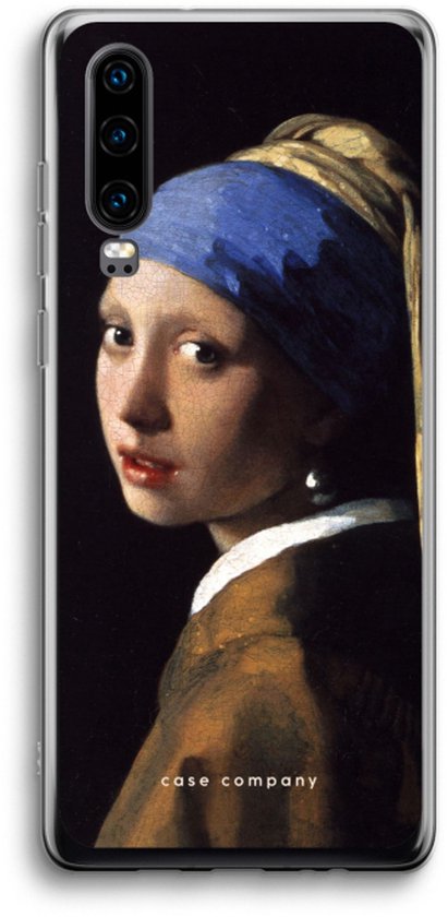 Case Company® - Coque Huawei P30 - La boucle d'oreille Pearl - Coque souple pour téléphone - Protection tous côtés et bord d'écran