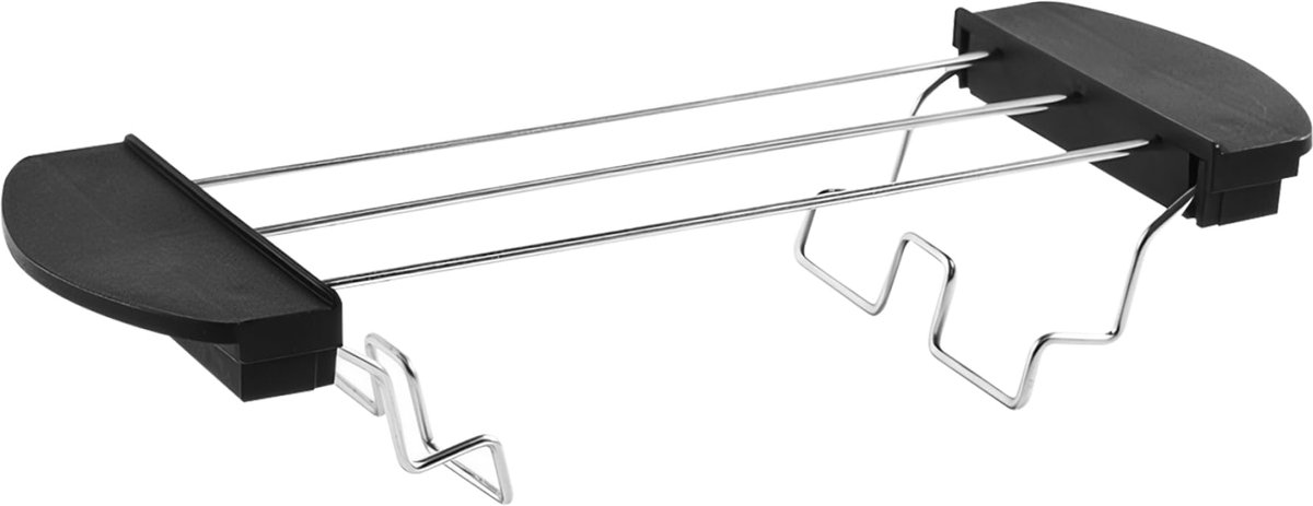Opvouwbaar RVS Toastrek met Handvat – Broodrooster Warmhoudrek voor 2-Sleufs Toasters, Roestvrij & Hittebestendig