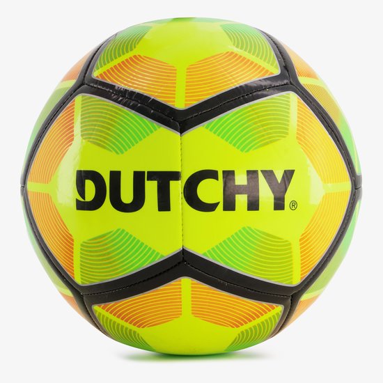 Dutchy voetbal - Voor professioneel en recreatief gebruik - Officiële maat - Geel/zwart - Indoor en outdoor