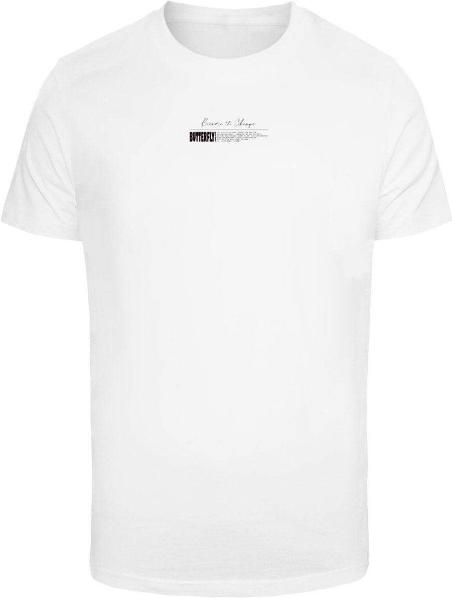 Mister Tee Become the Change Butterfly 2.0 Heren T-shirt XL Wit