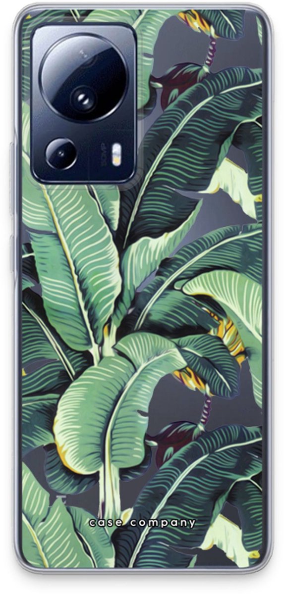 Case Company® - Hoesje geschikt voor Xiaomi 13 Lite hoesje - Bananenbladeren - Soft Cover Telefoonhoesje - Bescherming aan alle Kanten en Schermrand