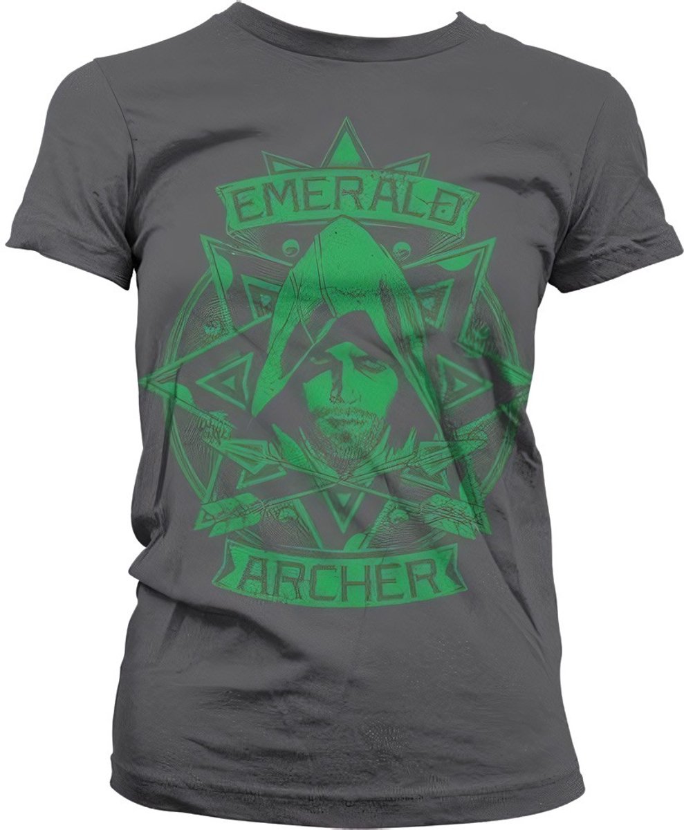 DC Comics Arrow Dames Tshirt -L- Emerald Archer Grijs