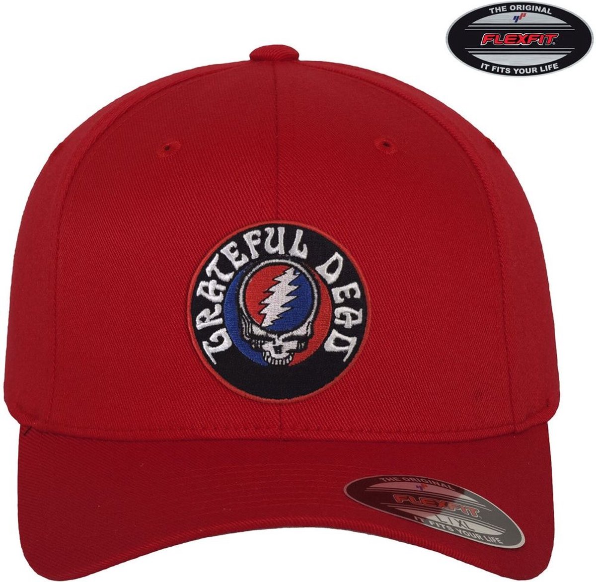 Grateful Dead Cap Patch Flexfit Cap WMX-92-GD9901-CB14 Red-S/M