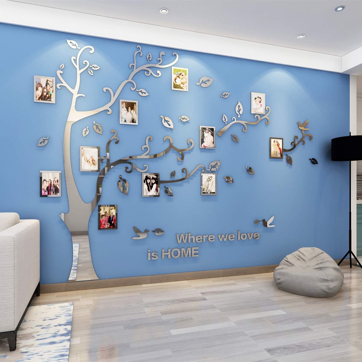 3D Boom Muurstickers - Decoratie voor Woonkamers en Slaapkamers - Diverse Afmetingen - Acryl