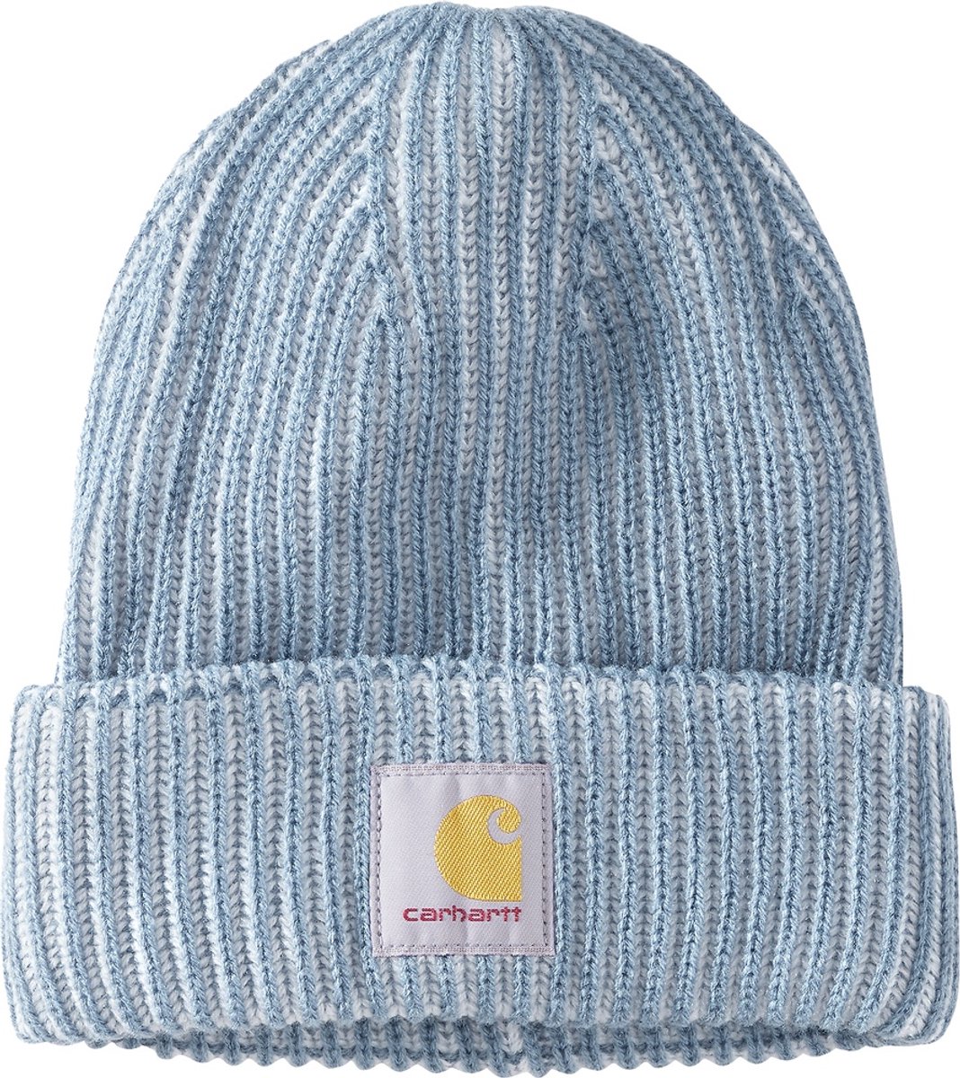 Carhartt muts ribgebreid blauw