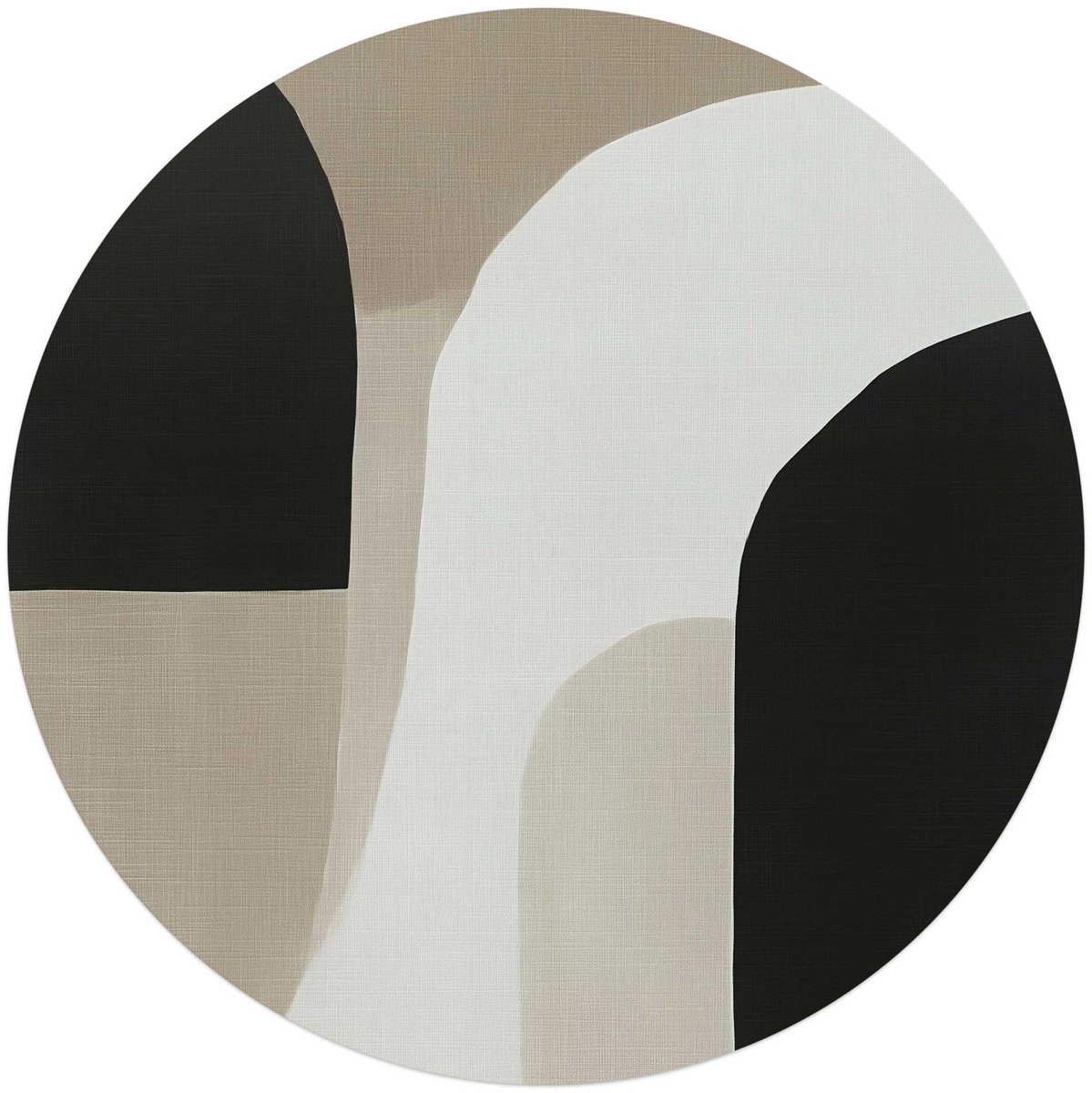 Reinders Glasschilderij Abstracte sfeer II - Ø 70 - Glas - REINDERS Beige