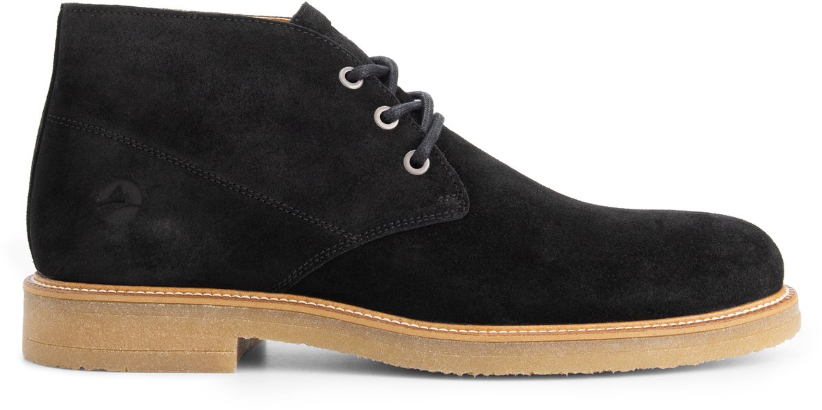 Travelin’ Ferryhill Heren Veterschoenen Leer Zwart