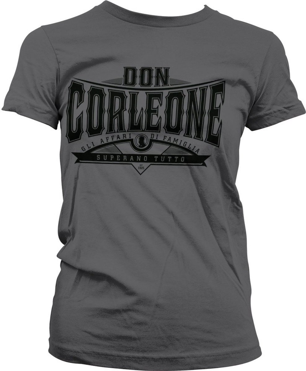 The Godfather Don Corleone Superano Tutto Girly Tee Damen T-Shirt Dark-Grey-L