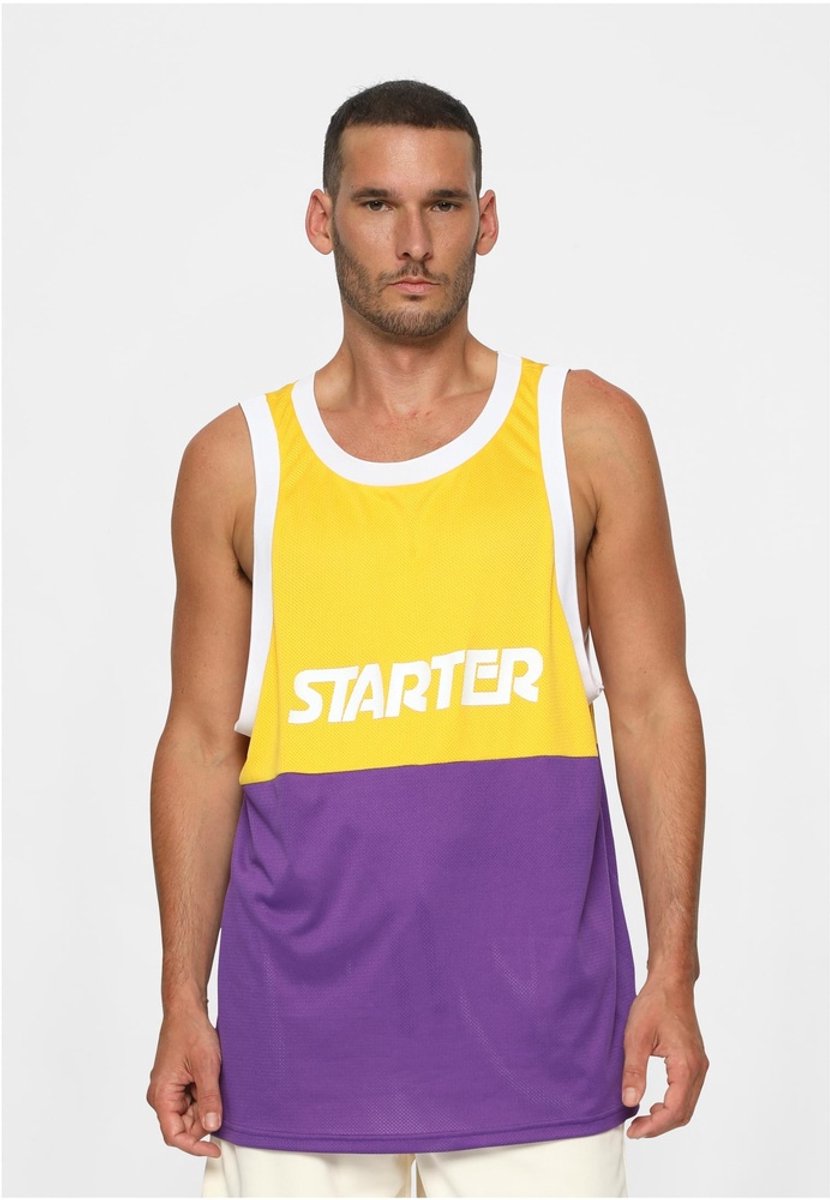 Starter Black Label - Split Mesh Tanktop - S/M - Geel/Paars