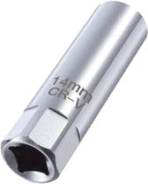 Clé à bougie d'allumage, clé à bougie d'allumage 14 mm, clé à bougie d'allumage, clé à bougie d'allumage à paroi mince 12 pans 14 mm, clé à bougie d'allumage magnétique, haute qualité, précise, convient pour voiture, camion, moto