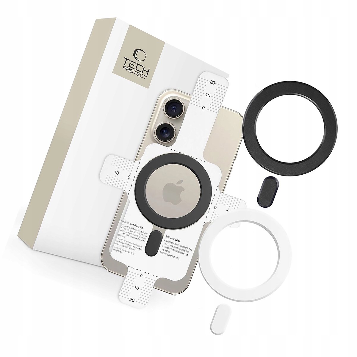 Tech-Protect MagSafe Ringset (2 stuks) Zwart/Wit