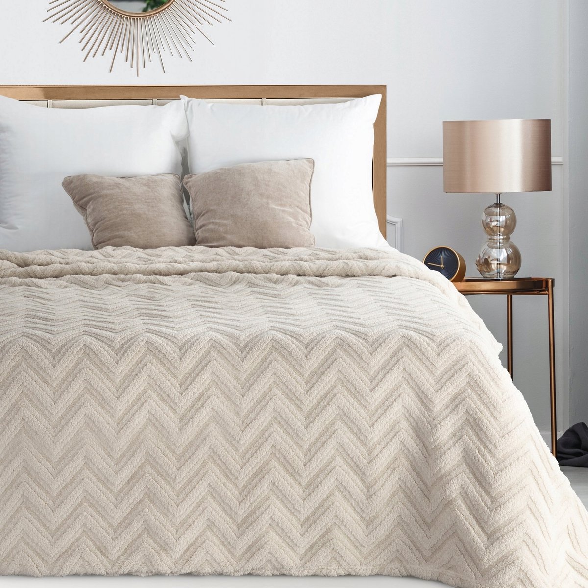 Luxe Flanel Plaid 200x220cm - Zacht & Warm - Beige - Cadeau