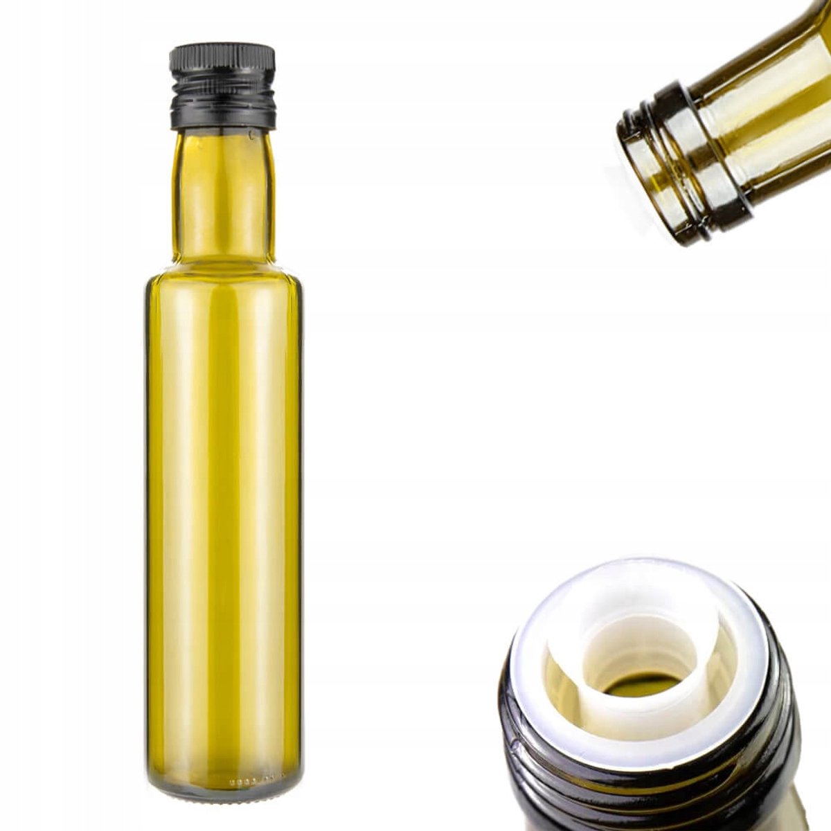 Dorica Olij Folie Fles 250ml met Doseerdop - Groen Glas