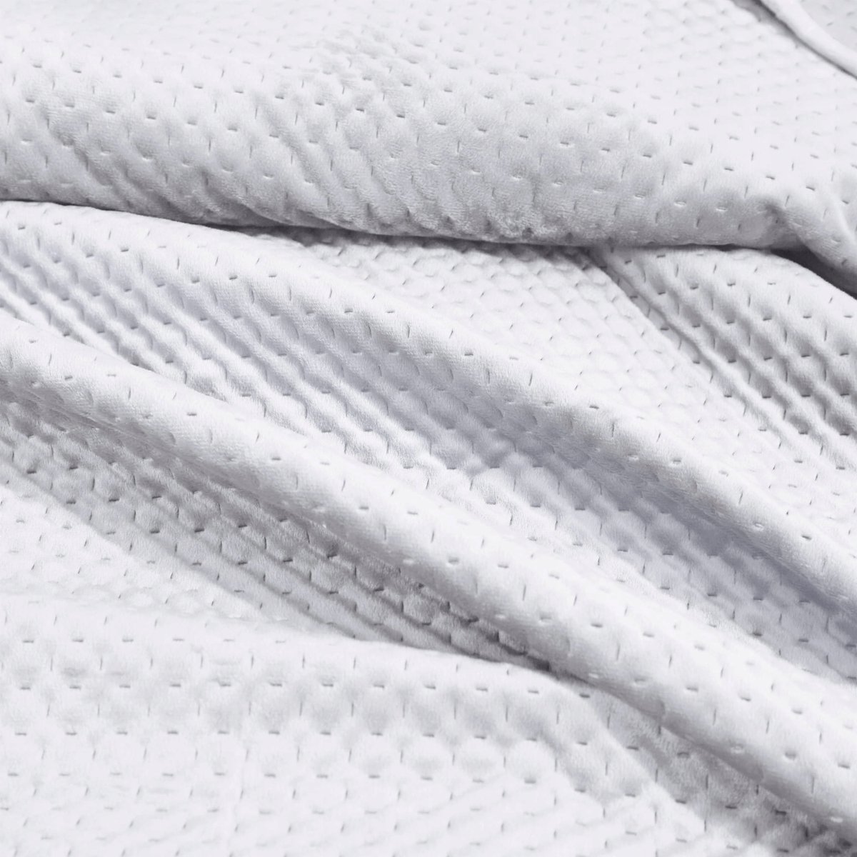 Maya Witte Velours Plaid 200x220 cm - Elegante & Zachte Bedsprei
