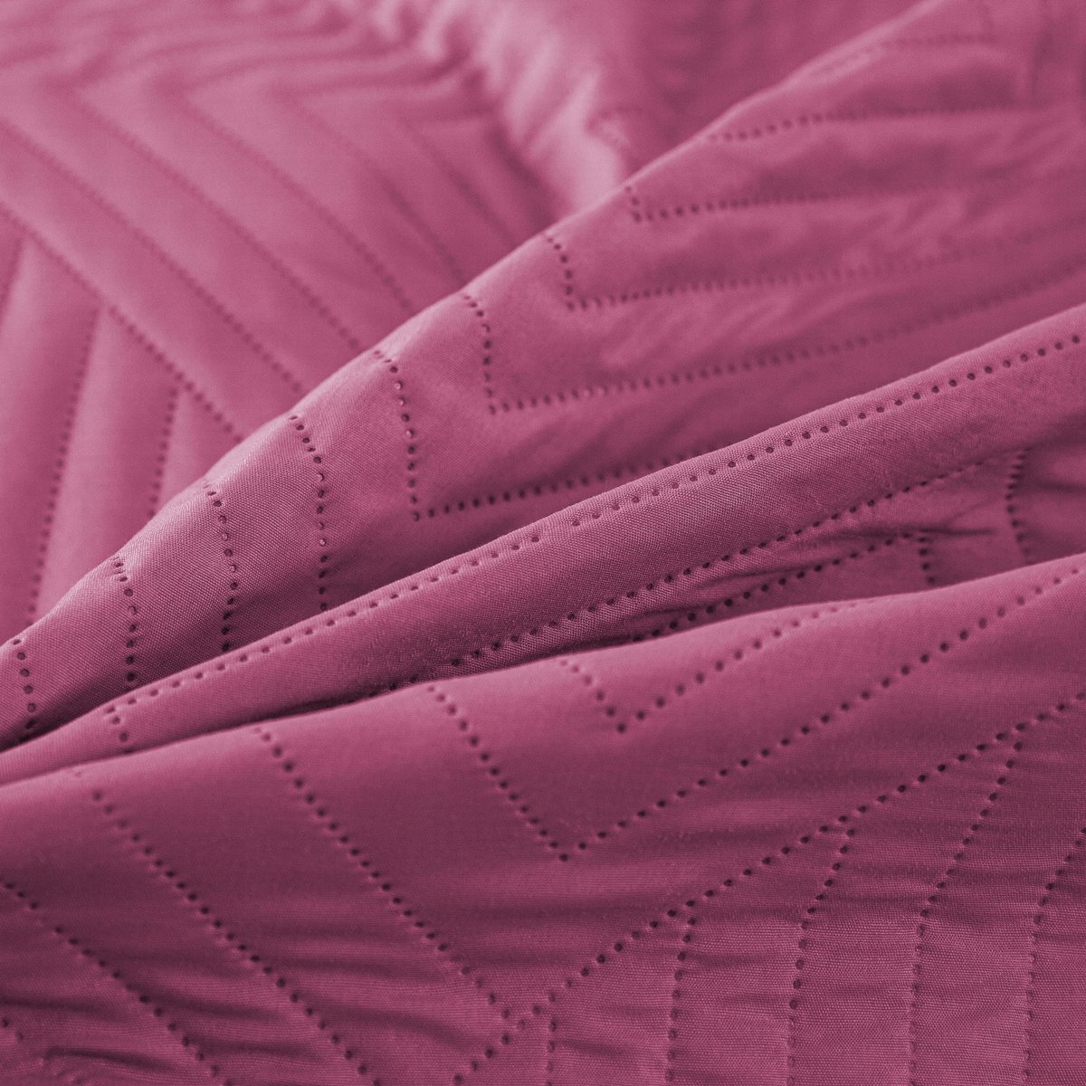 Gewatteerde Dekbedovertrek 170x210cm - Dubbelzijdig Roze