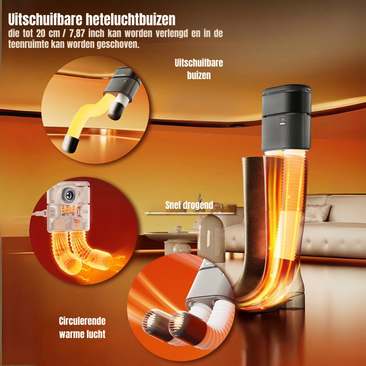 MMP® Schoenendroger - Schoenendroger electrische - Schoenendrogers - Grijs - ‎17cm x 7cm x 3cm