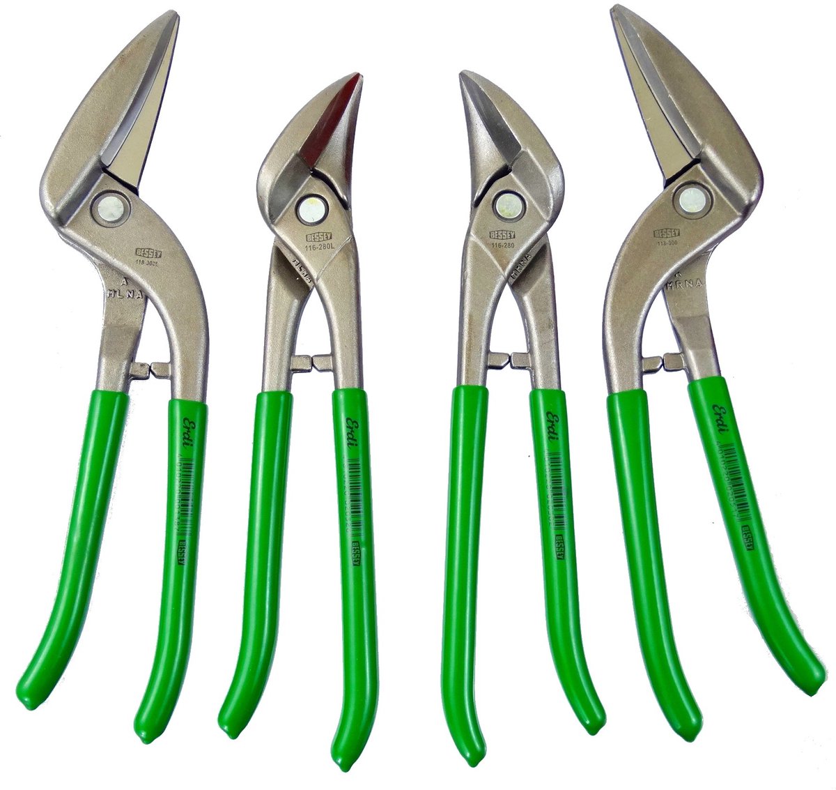 Erdi Metaalschaar Set - 4 stuks, 280mm & 300mm, links & rechts