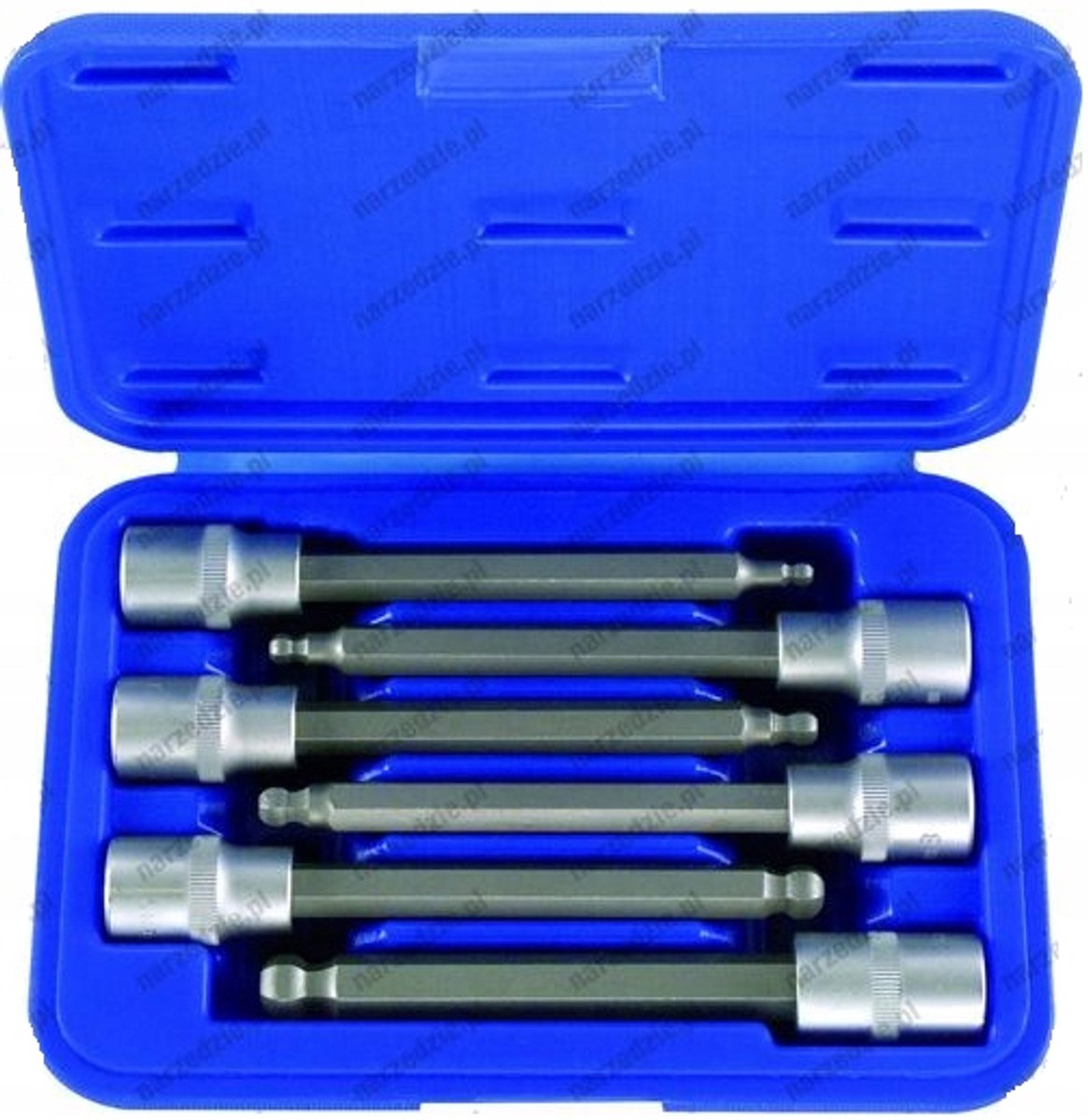 Dopsleutelset 1/2" Imbus Inbus 5-12mm Kogelkop 6 st