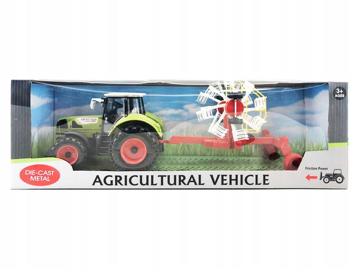 Traktor met Aanhanger - Frictie, 51cm - Speelgoed voor Kinderen