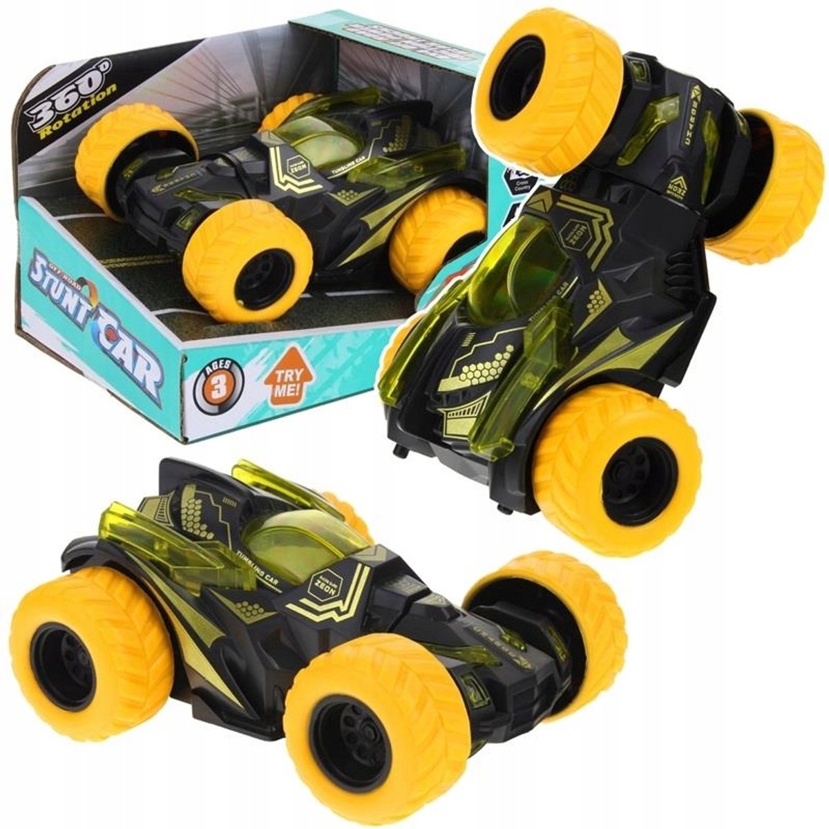 Twister 360° stuntauto - Zasilany, Czarny