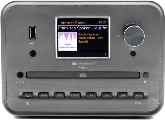 Soundmaster ICD1050SW - Stereo muziekcenter met internet/DAB+ radio, CD, USB, Bluetooth en APP-bediening