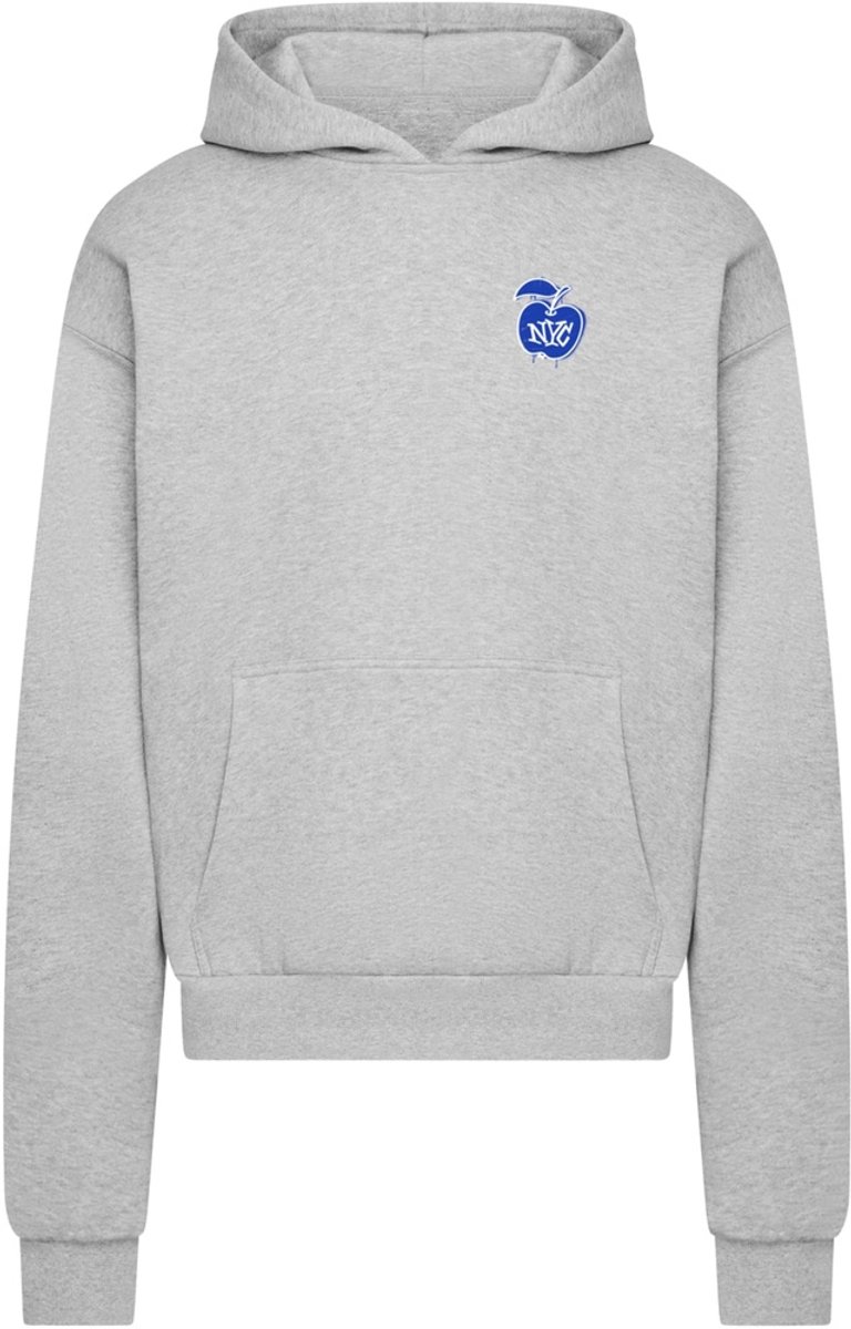 Mister Tee Big Apple NYC Ultra Heavy Cotton Box Hoodie/trui S Grijs