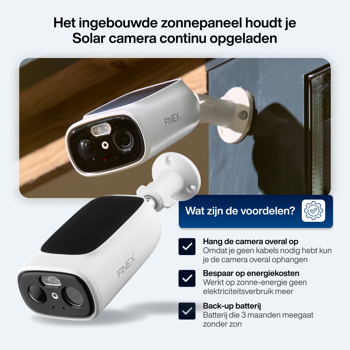 Finex Draadloze Beveiligingscamera 2K - afbeelding 2