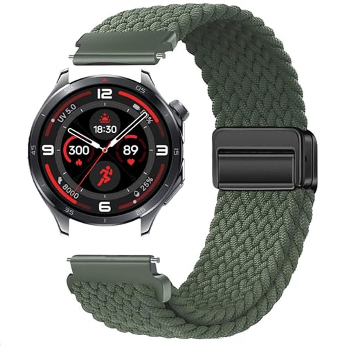 Nylon Gevlochten Band Compatibel met OnePlus Watch 3 - Flexibele Vervangband voor Unisex