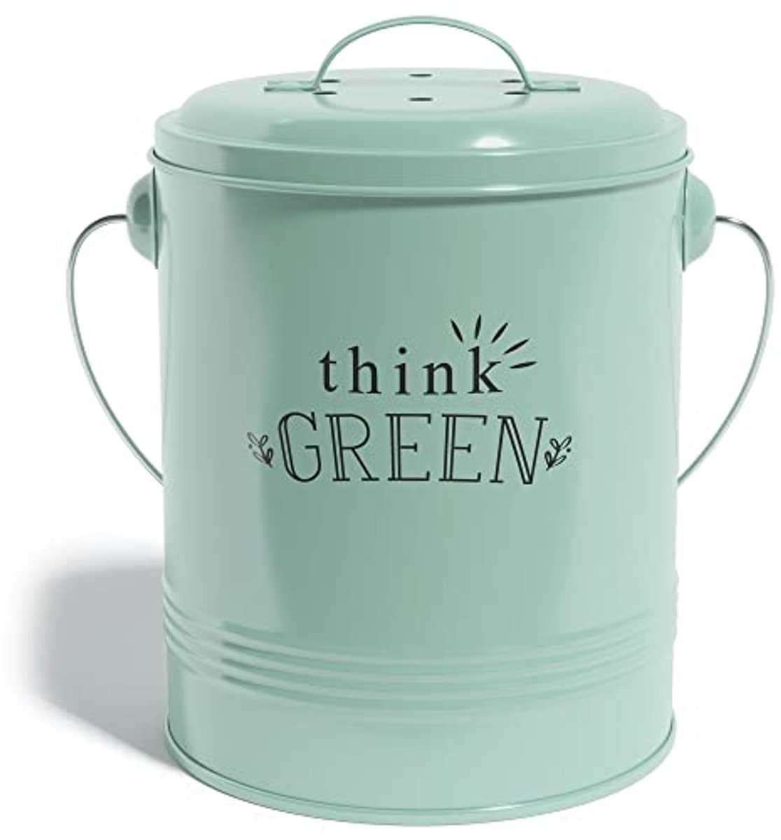 Mepal - Afvalbakje Calypso - Afvalbakje Voor Op Het Aanrecht 2 2 Liter Nordic Green Grote Vulopening Gemakkelijk Te Reinigen