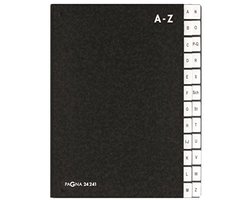 Pulmappen met 24 vakken (A-Z) - Praktische Organisatiemap in Zwart