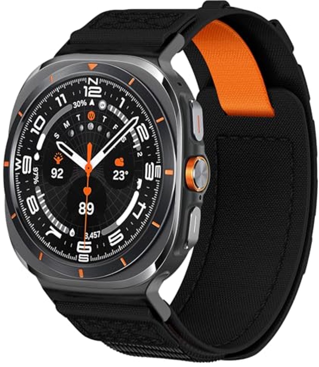 Galaxy Watch Ultra Trail Armband 47 mm - Verstelbare Sportieve Nylon Armband voor Ademend Comfort