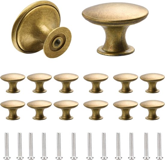 Allecto Premium Vintage Kastknoppen Set Van 12 Stuks Antieke allecto-premium-vintage-kastknoppen-set-van-12-stuks-antieke