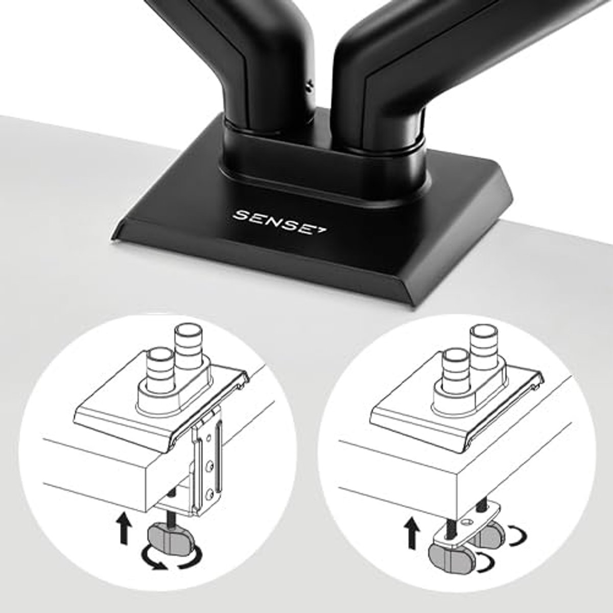 Dubbele Monitorarm voor 17"-32" Schermen - Ergonomisch, VESA Compatibel, 360° Rotatie, Cable Management