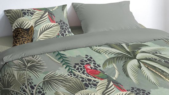 Pure dekbedovertrek jungle print - Lits jumeaux 240x200/220 cm - Groen - Microvezel — afbeelding 5
