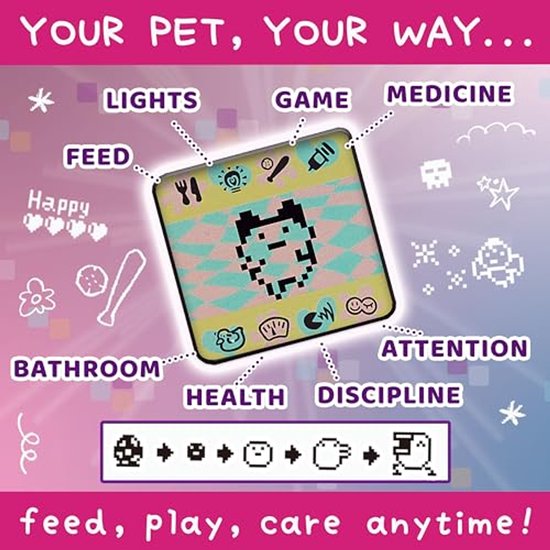 Toergy Siliconen Beschermhoes Voor Tamagotchi Uni - Valbeveiliging & Stootvaste Cover Met Armband