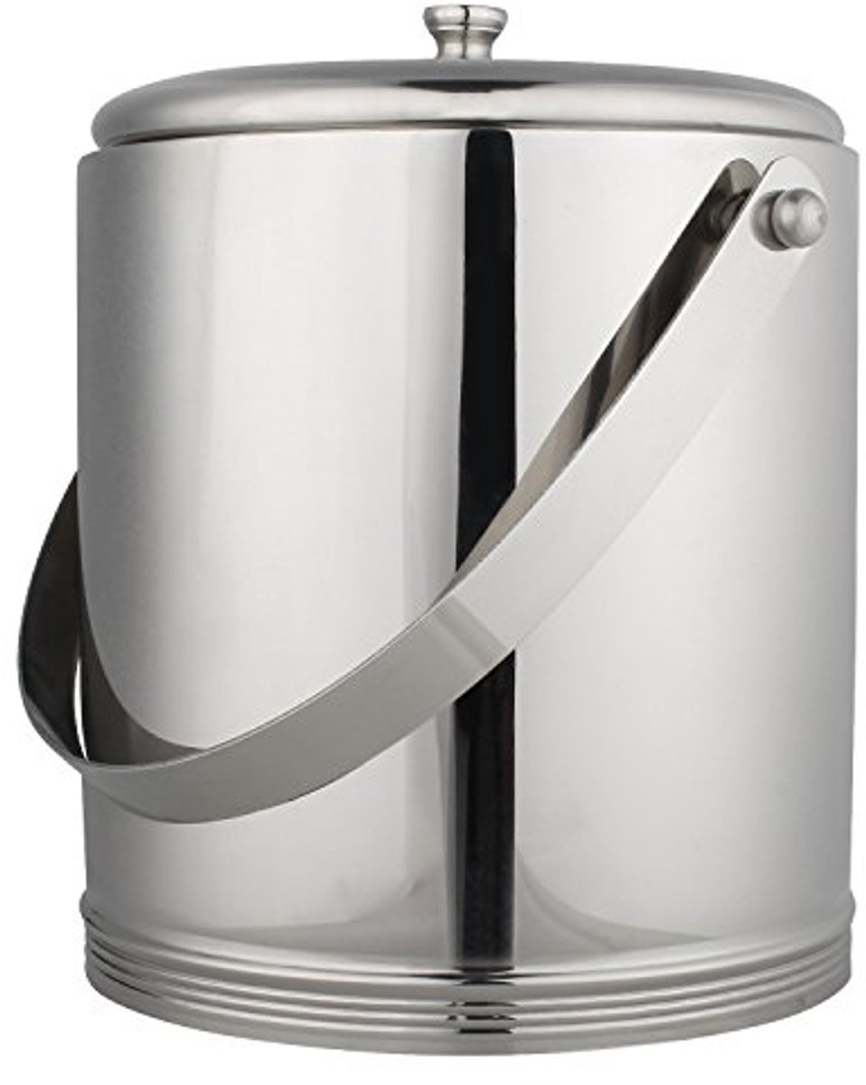 Dubbele Wand Ijsemmer met Deksel RVS 1,3 L